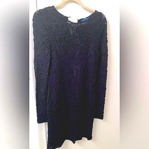 Ralph Lauren black lace dress.